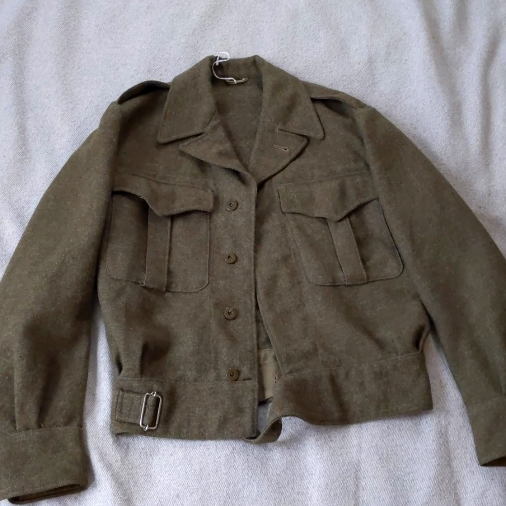 Wool Military Green Army Jacket Small